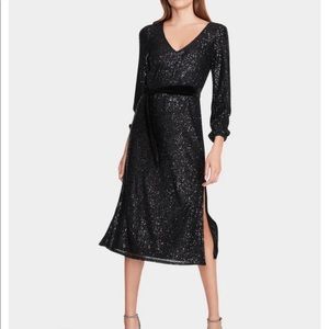Betsey Johnson Black Shimmer Time Dress Sequin